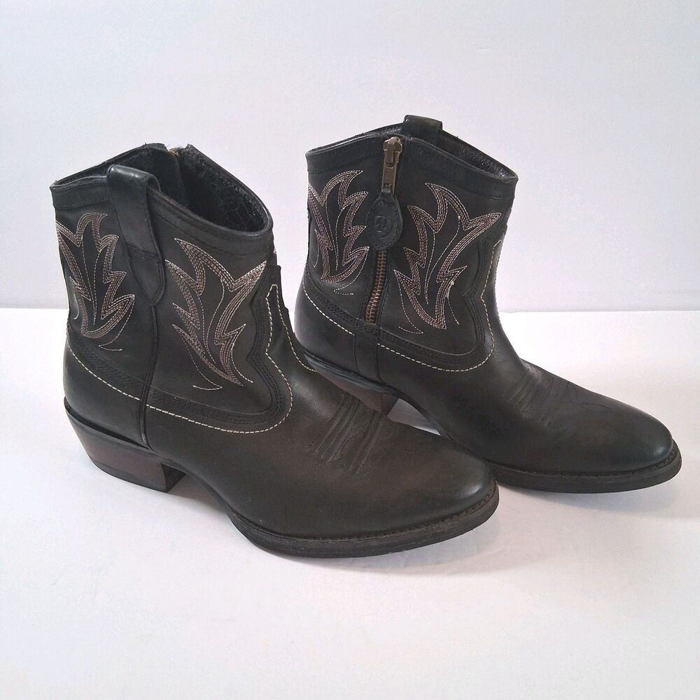 ARIAT Unbridled Billie Womens 6.5 B Boot Black Leather Western Cowboy